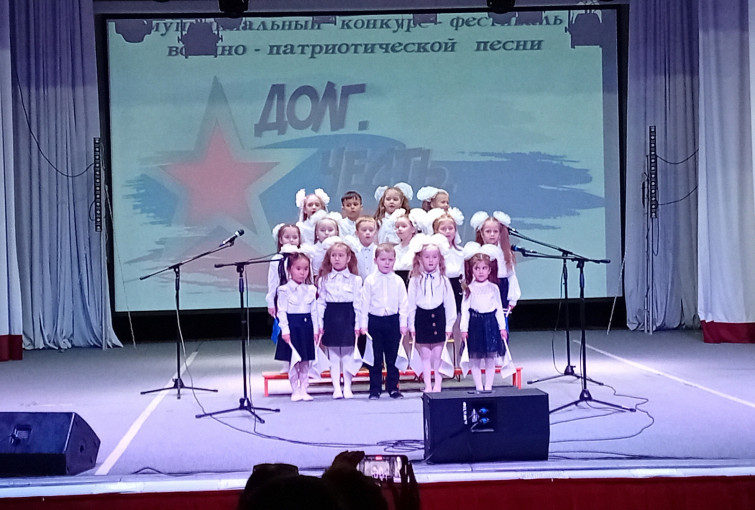 I место в муниципальном этапе Межрегионального конкурса военно - патриотической песни "Долг.Честь.Родина" им. А.Прохоренко. I место в муниципальном этапе Межрегионального конкурса военно - патриотической песни "Долг.Честь.Родина" им. А.Прохоренко.